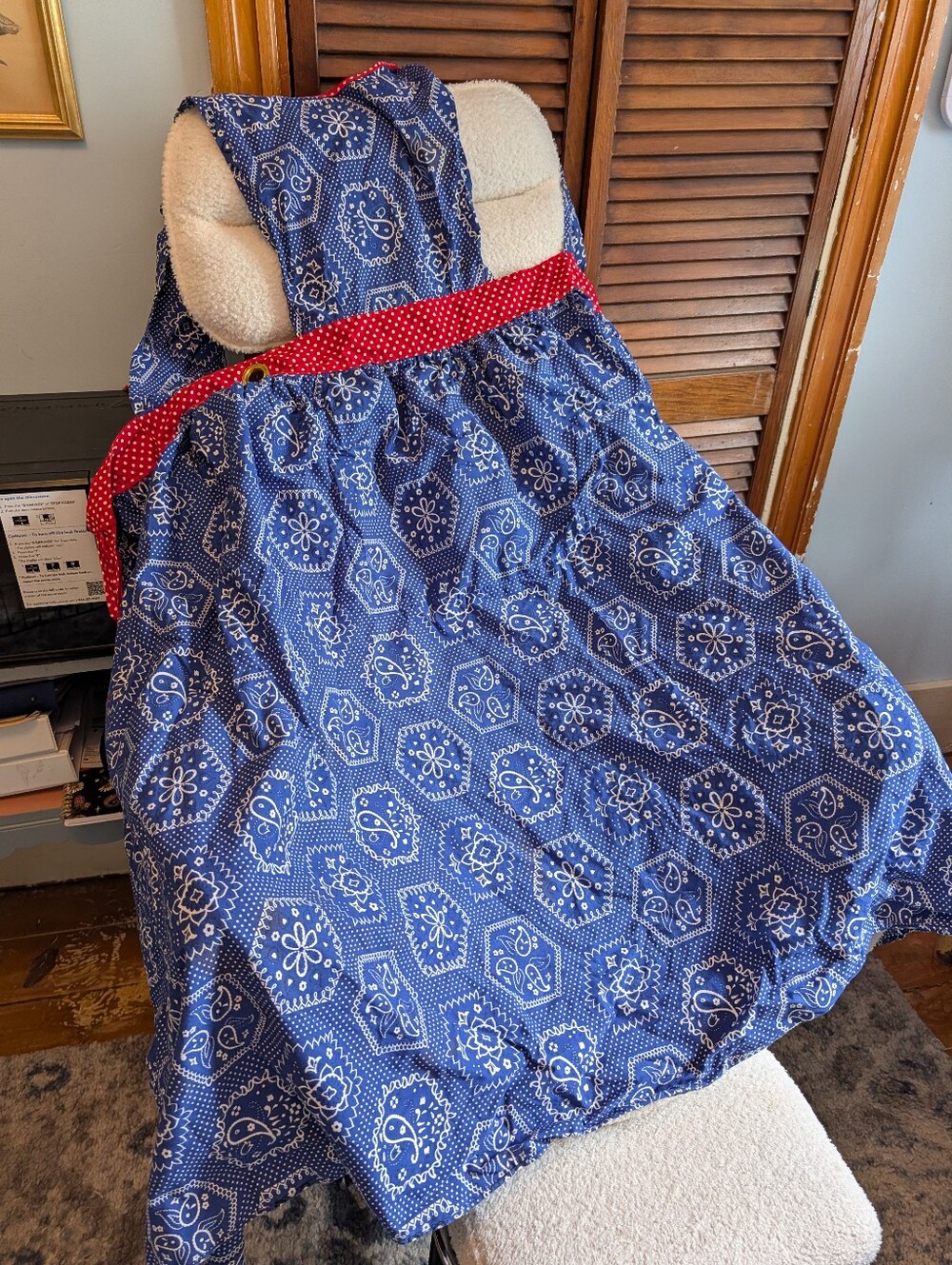 Vintage 70s Hand Sewn Kitchen Apron